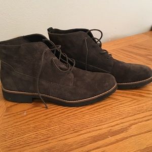 Franco Sarto gray suede booties